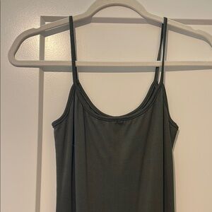 Women’s Olive Green Spaghetti Strap Tank Top